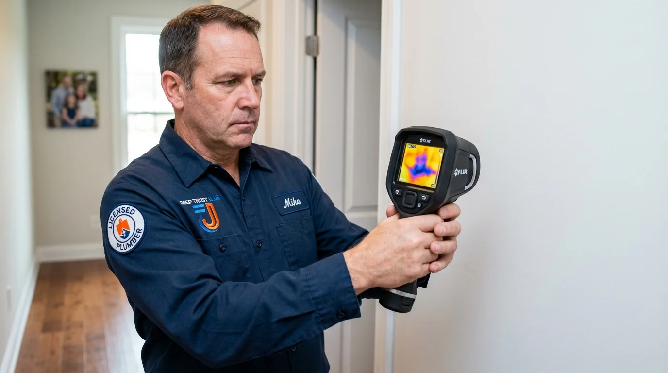 Thermal imaging leak detection by Johns Plumbing LLC in Central Square